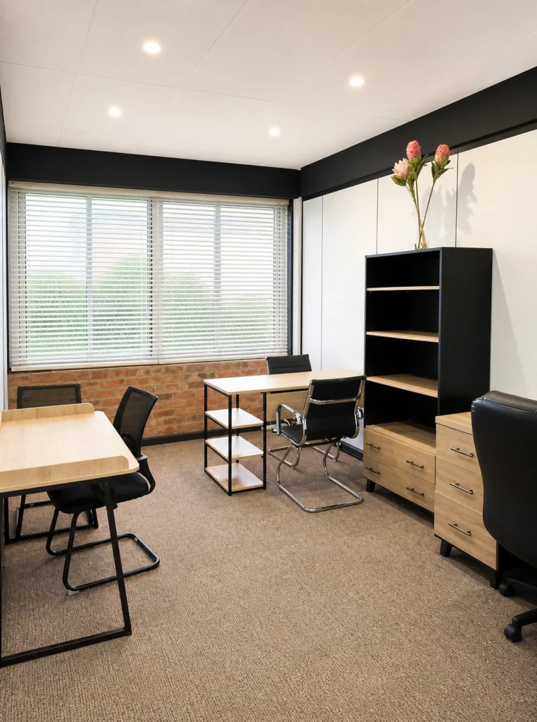 Private serviced office with desks and storage at Miracle Park Office Suites, Centurion