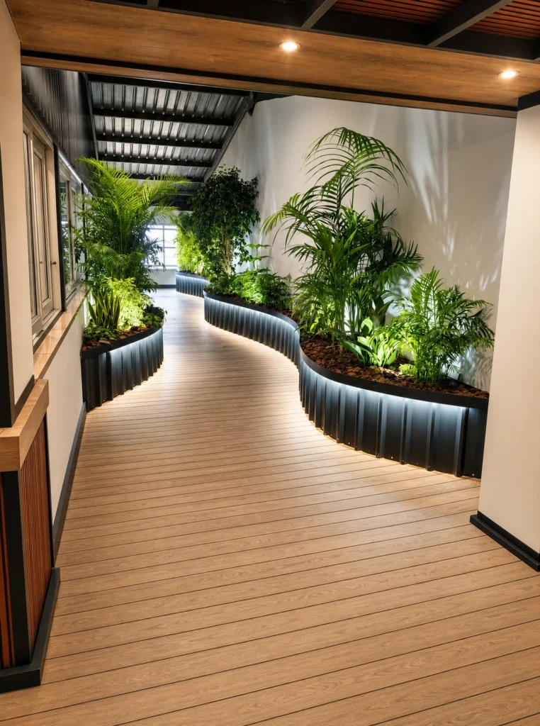Indoor garden walkway at Miracle Park Office Suites, Centurion
